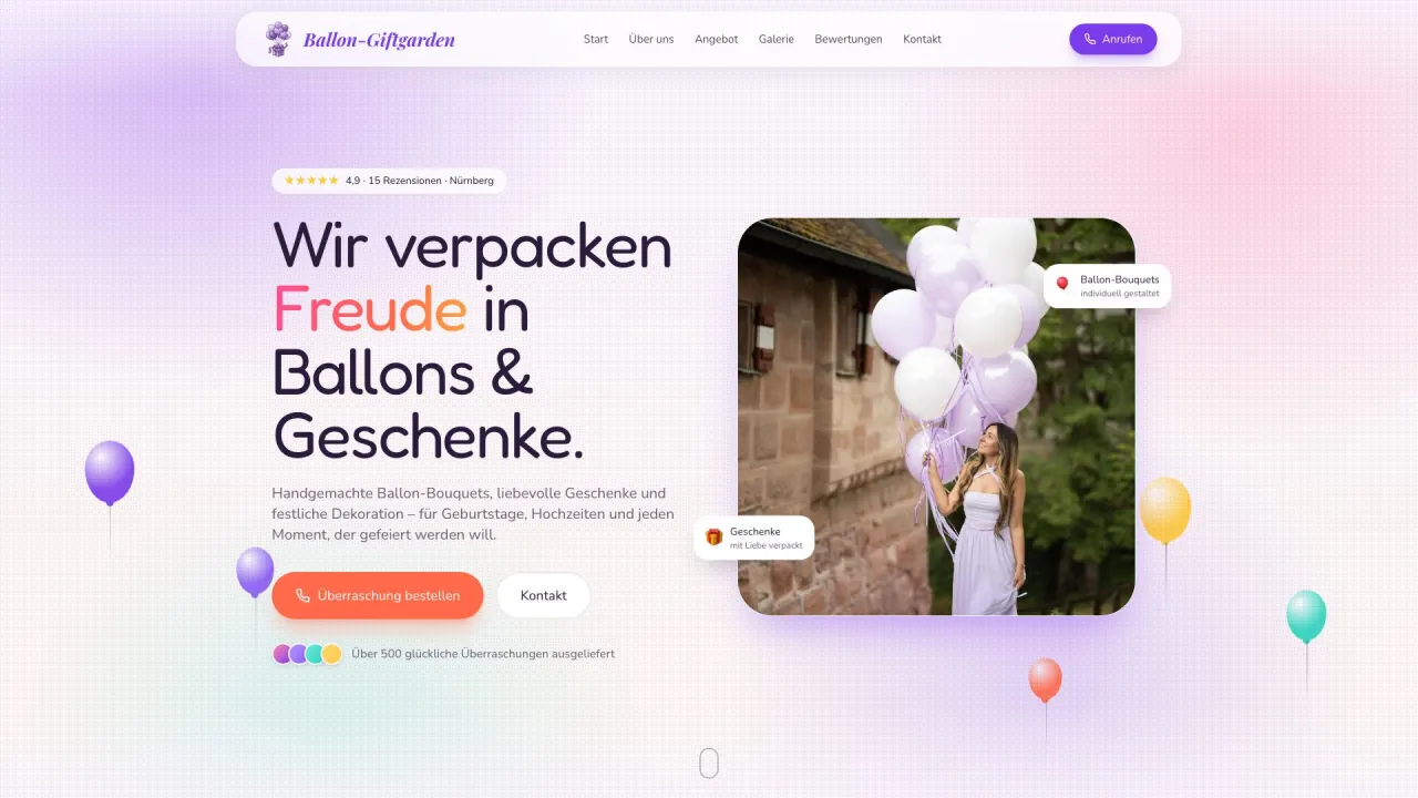 Ballon Giftgarden – Website
