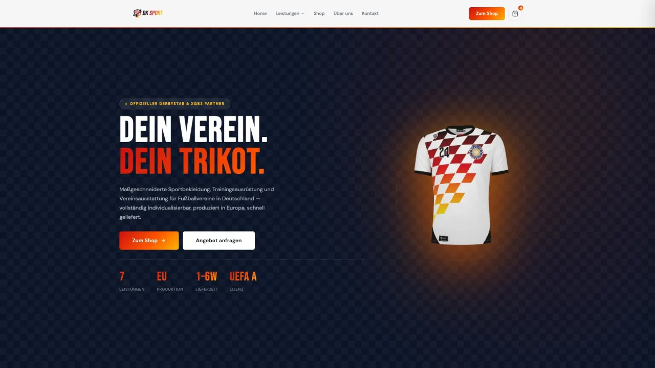DK Sport – Website und System