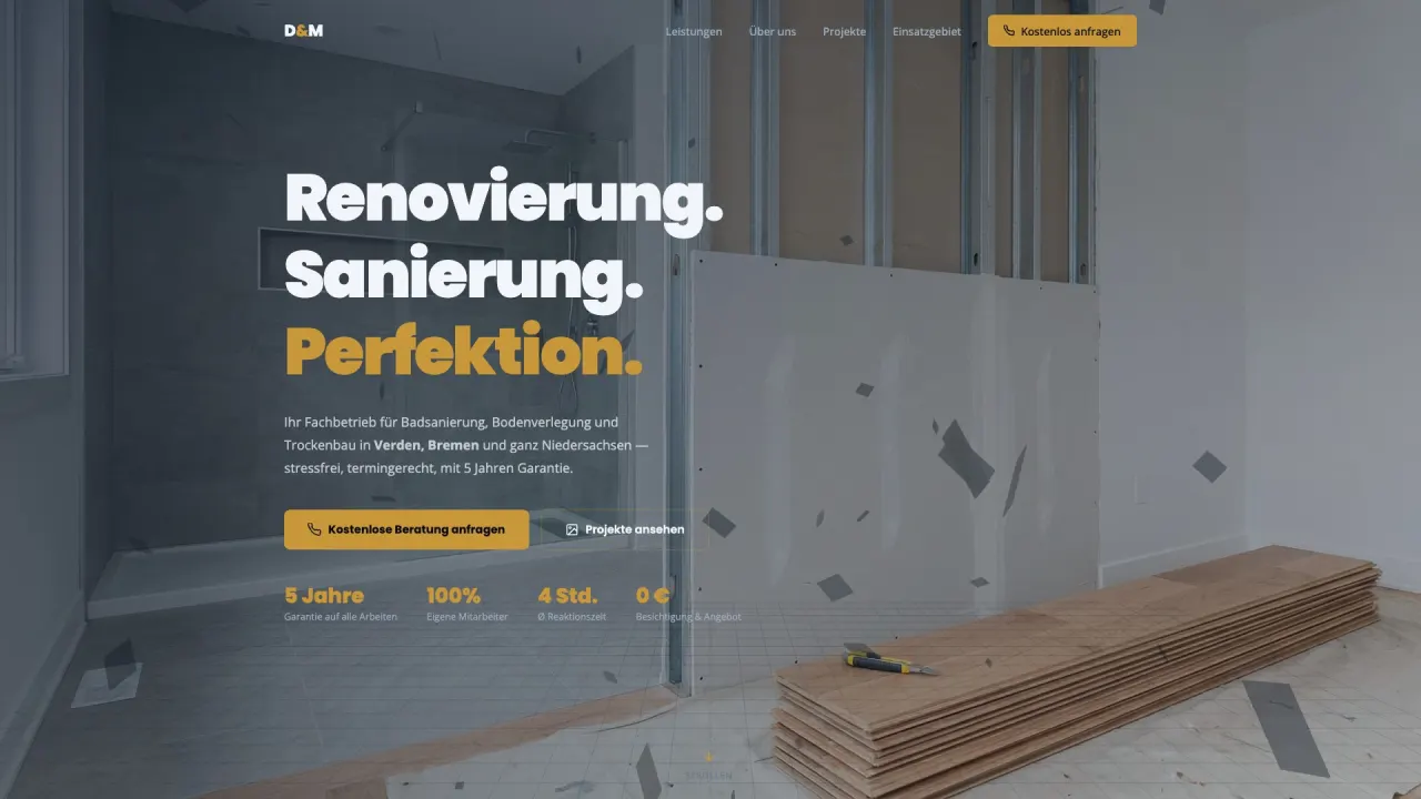 D&M Renovierung – Website