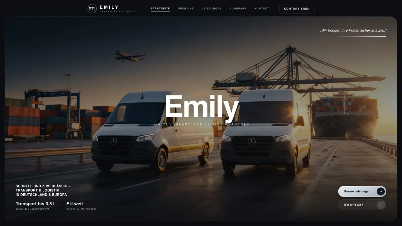 Emily Transport & Logistik – Website