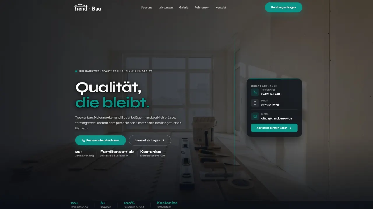 Trend Bau – Website